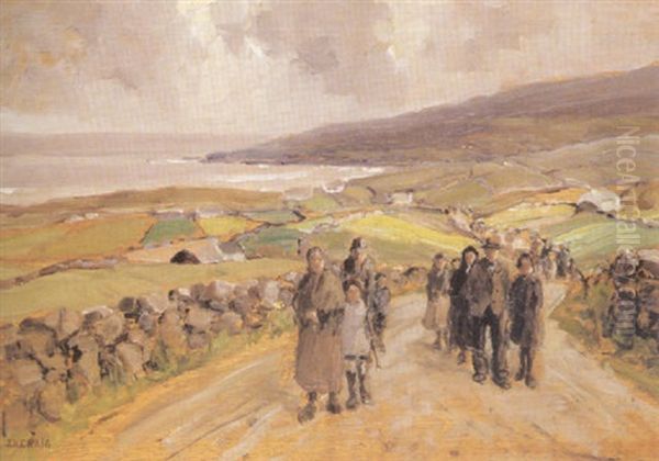 Sunday Morning, Bloody Foreland, Co. Donegal Oil Painting by James Humbert Craig