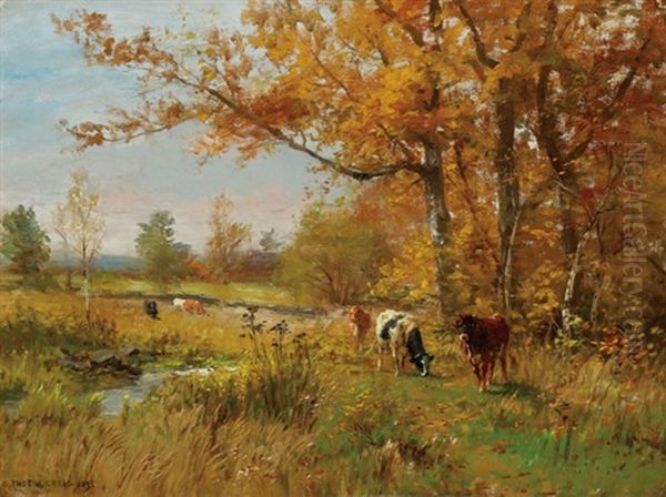 An Autumn Day Oil Painting by Thomas Bigelow Craig