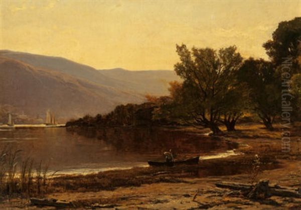 View Of Lake George, 1881 Oil Painting by Thomas Bigelow Craig