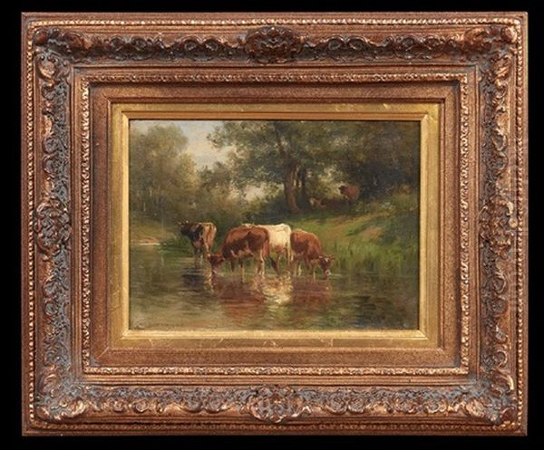 The Watering Place Oil Painting by Thomas Bigelow Craig