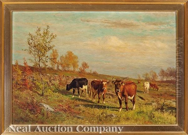 Return From Pasture, October Afternoon Oil Painting by Thomas Bigelow Craig