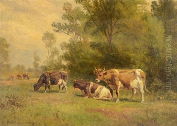 Pasture Lands Oil Painting by Thomas Bigelow Craig