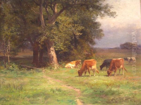 In The Meadow Oil Painting by Thomas Bigelow Craig