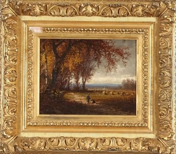 Landscape With Two Figures Oil Painting by Thomas Bigelow Craig