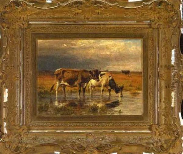 In The Meadow Pool Oil Painting by Thomas Bigelow Craig