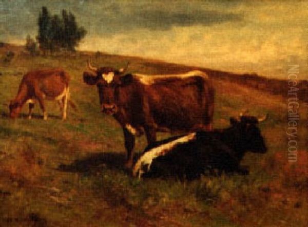 Cattle Resting Oil Painting by Thomas Bigelow Craig