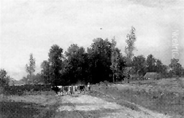 The Road Near Fordham, New York Oil Painting by Thomas Bigelow Craig