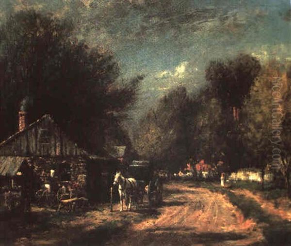 The Village Smith Oil Painting by Thomas Bigelow Craig