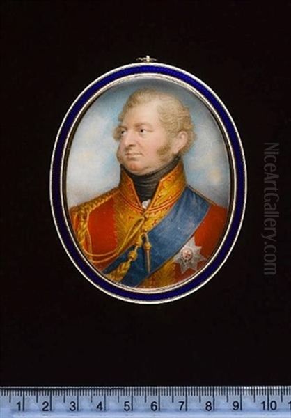 Frederick, Duke Of York And Albany, Wearing Field Marshal's Scarlet Uniform With Gold Lace And Aiguillette, Blue Sash And Breast Star Of The Order Of The Garter Oil Painting by William Marshall Craig