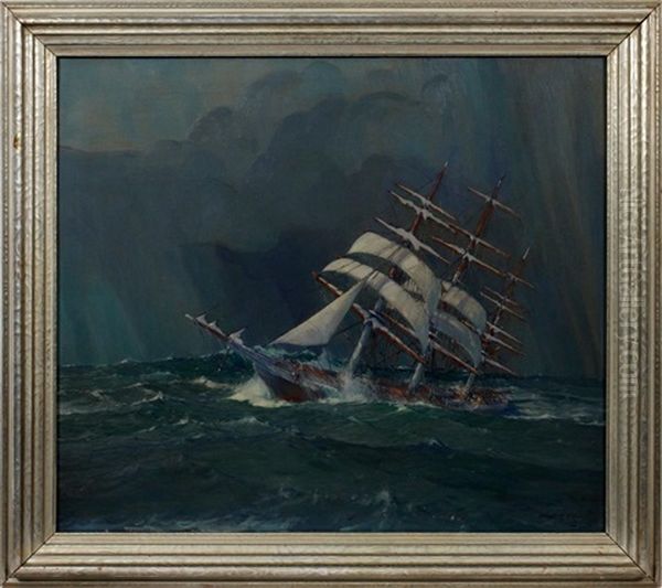 Cape Horn Sea Oil Painting by Allen Gilbert Cram