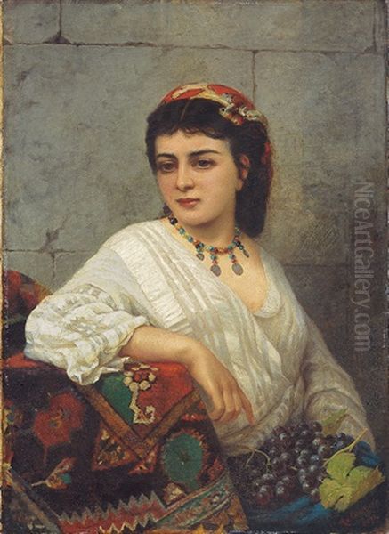 Orientalisches Madchen Oil Painting by Alfons von Cramer