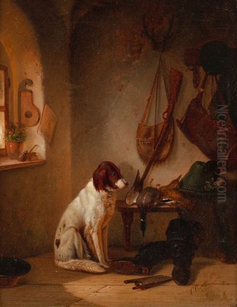 Jagdstillleben Oil Painting by Carl Ceasar Adelbert Cramer