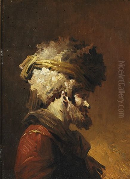 Two Bearded Men Oil Painting by Peter Cramer