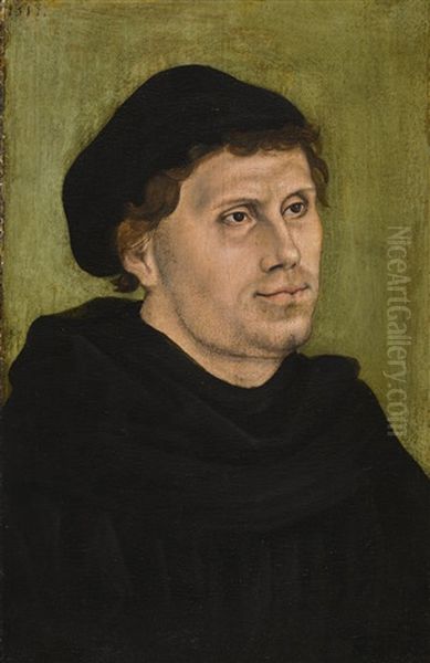 Portrait Of Martin Luther by Lucas Cranach the Elder