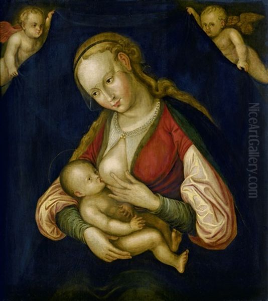 Die Madonna Mit Kind Oil Painting by Lucas Cranach the Elder