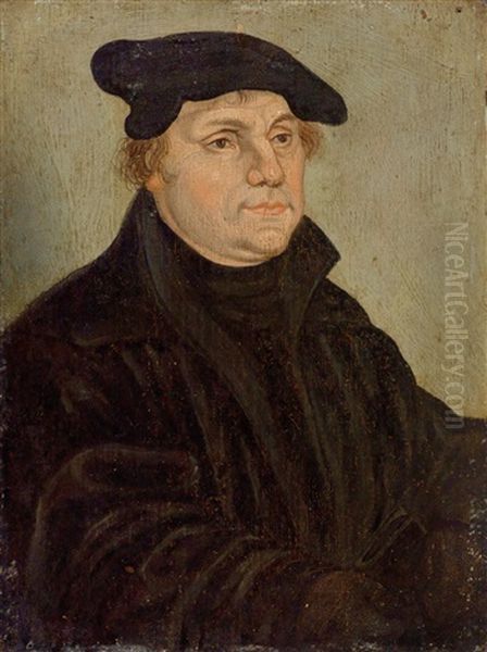 Portrait Of Martin Luther Oil Painting by Lucas Cranach the Elder