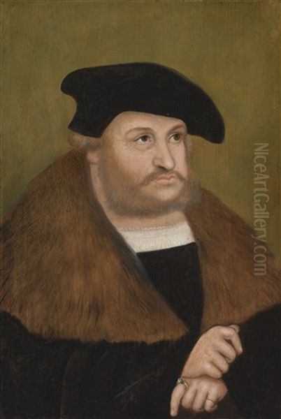 Portrait Of The Elector Frederic The Wise In His Old Age Oil Painting by Lucas Cranach the Elder