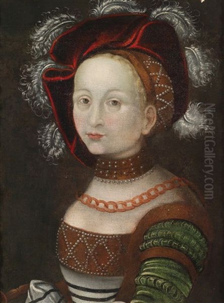 Bildnis Einer Dame Oil Painting by Lucas Cranach the Elder