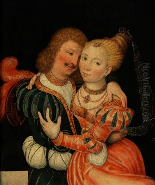 Liebespaar Oil Painting by Lucas Cranach the Elder