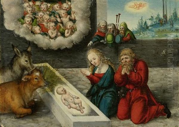 Anbetung Christi Oil Painting by Lucas Cranach the Elder