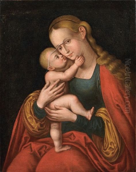 Madonna Col Bambino Oil Painting by Lucas Cranach the Elder