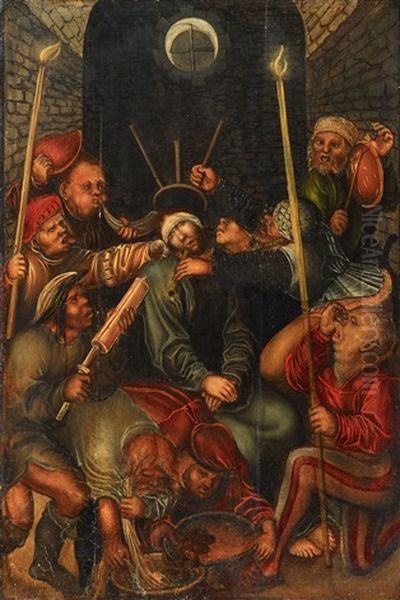 The Mocking Of Christ Oil Painting by Lucas Cranach the Elder