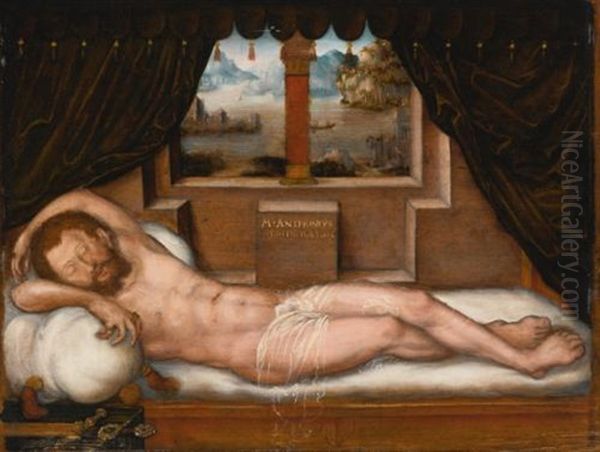 The Dying Marc Anthony Oil Painting by Lucas Cranach the Elder