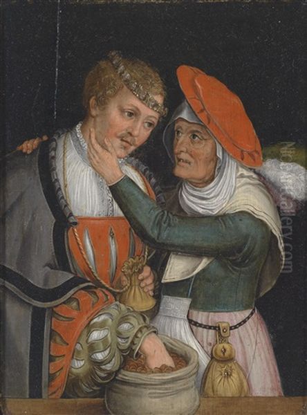 Ein Ungleiches Liebespaar Oil Painting by Lucas Cranach the Elder