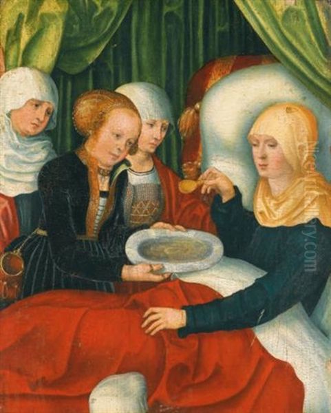 Saint Anne After The Birth Of The Virgin (fragment) Oil Painting by Lucas Cranach the Elder