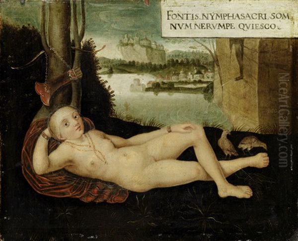 Diana Oder Die Ruhende Quellnymphe Oil Painting by Lucas Cranach the Elder