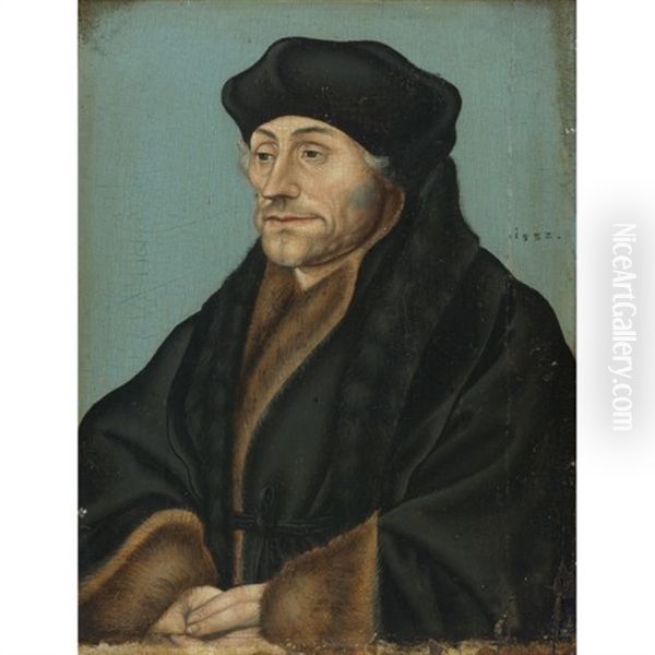 Portrait Of Erasmus Of Rotterdam Oil Painting by Lucas Cranach the Elder