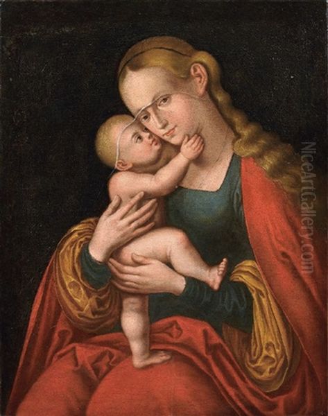 Madonna Col Bambino Oil Painting by Lucas Cranach the Elder