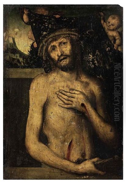 Christ As The Man Of Sorrows Oil Painting by Lucas Cranach the Elder