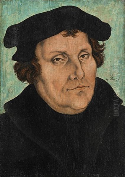 Bildnis Martin Luthers Oil Painting by Lucas Cranach the Elder