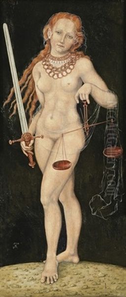 Justice Oil Painting by Lucas Cranach the Elder