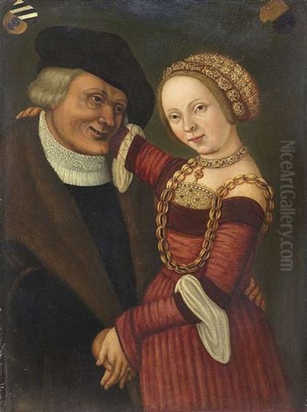 Das Ungleiche Paar Oil Painting by Lucas Cranach the Elder