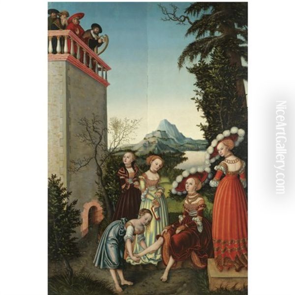 David And Bathsheba Oil Painting by Lucas Cranach the Elder