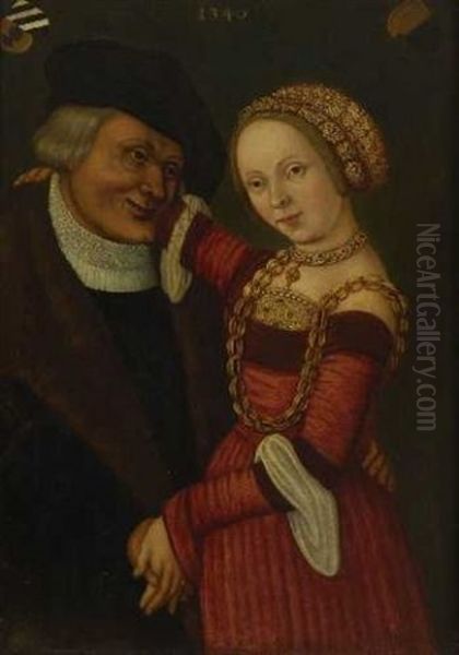 Der Verliebte Alte Oil Painting by Lucas Cranach the Elder