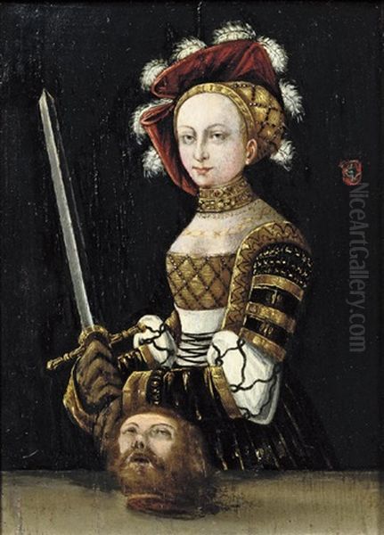 Judith With The Head Of Holofernes Oil Painting by Lucas Cranach the Elder