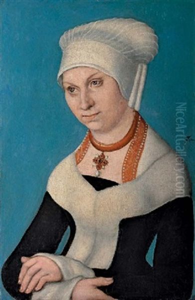 Portrait Of Barbara Duchess Of Saxony Oil Painting by Lucas Cranach the Elder