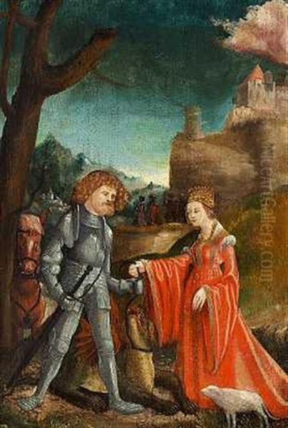 Skt. Georg Har Besejret Dragen Og Vundet Den Smukke Prinsesse Oil Painting by Lucas Cranach the Elder