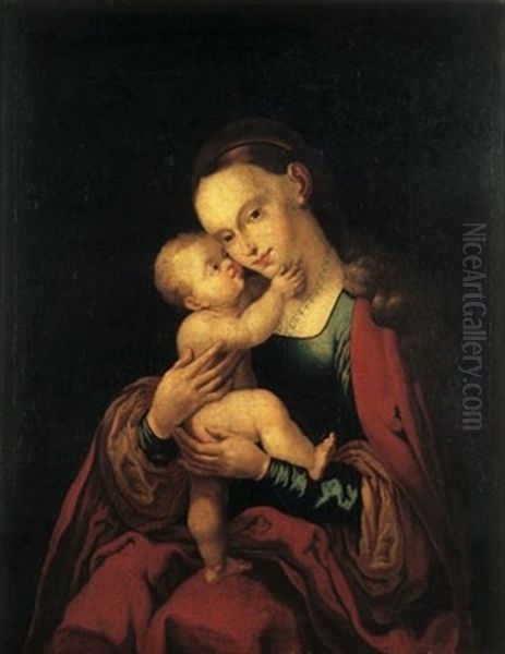 Vierge A L'enfant Oil Painting by Lucas Cranach the Elder