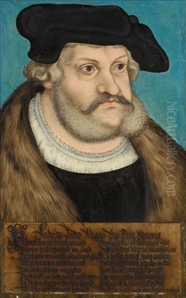 Portrait Of The Elector Frederick Iii The Wise Of Saxony (1463-1525) Oil Painting by Lucas Cranach the Elder