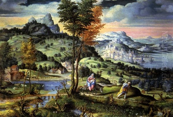 Die Flucht Nach Agypten Oil Painting by Lucas Cranach the Elder