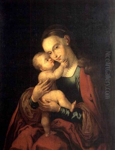 Vierge A L'enfant Oil Painting by Lucas Cranach the Elder