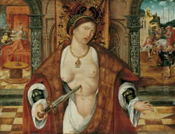 Lucretia, Sich Selbst Entleibend Oil Painting by Lucas Cranach the Elder