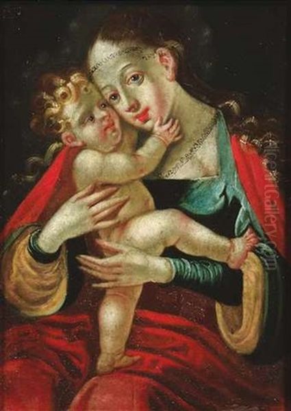 Madonna Mit Kind Oil Painting by Lucas Cranach the Elder