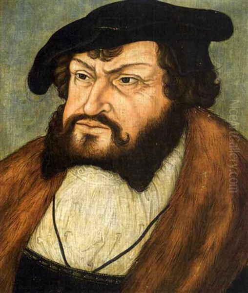 Portrait Des Prinz Von Saxen Oil Painting by Lucas Cranach the Elder