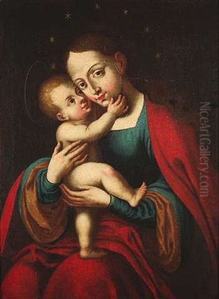 Madonna Mit Kind Oil Painting by Lucas Cranach the Elder