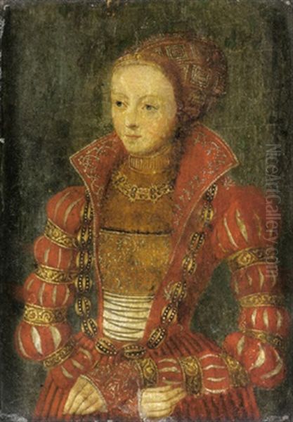 Angebliches Bildnis Der Prinzessin Elisabeth Von Sachsen Oil Painting by Lucas Cranach the Elder